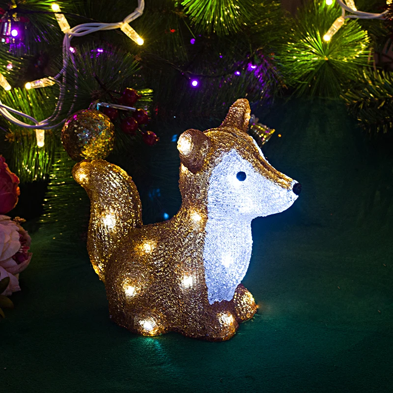 Cute Squirrel Decoration Lighting 29cm Tall Christmas Ornaments Lighting 29cm Tall Christmas Ornaments