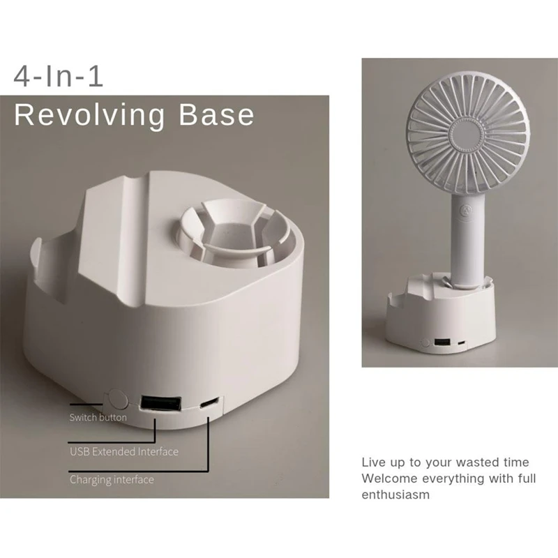 Мини-портативный вентилятор база для портативного персонального Настольный usb-вентилятор перезаряжаемый охлаждающий вентилятор для наружного офиса дома кемпинга путешествий