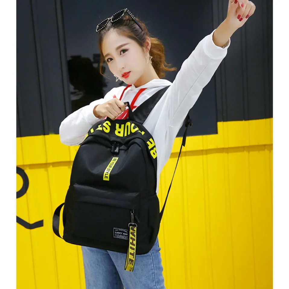 Модный женский и мужской рюкзак большой вместимости, нейлоновая школьная сумка для подростков, повседневный стиль, Студенческая сумка для девочек-подростков, рюкзак для женщин