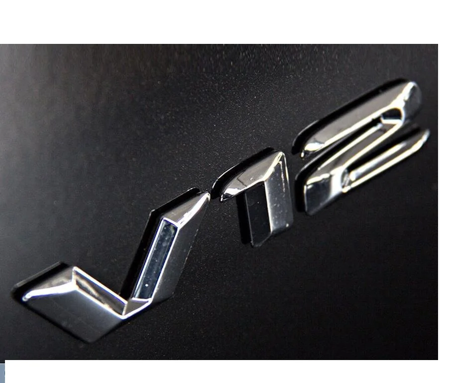 Хром "V12" ABS числа буквы багажник Сторона Эмблемы переводная эмблема Стикеры для Mercedes Benz Maybach S600