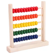 2016 New Colorful 5-Row Bead Wooden Abacus Child educationnal Calculate Math Learning Teaching Tool Kid baby Toy for children