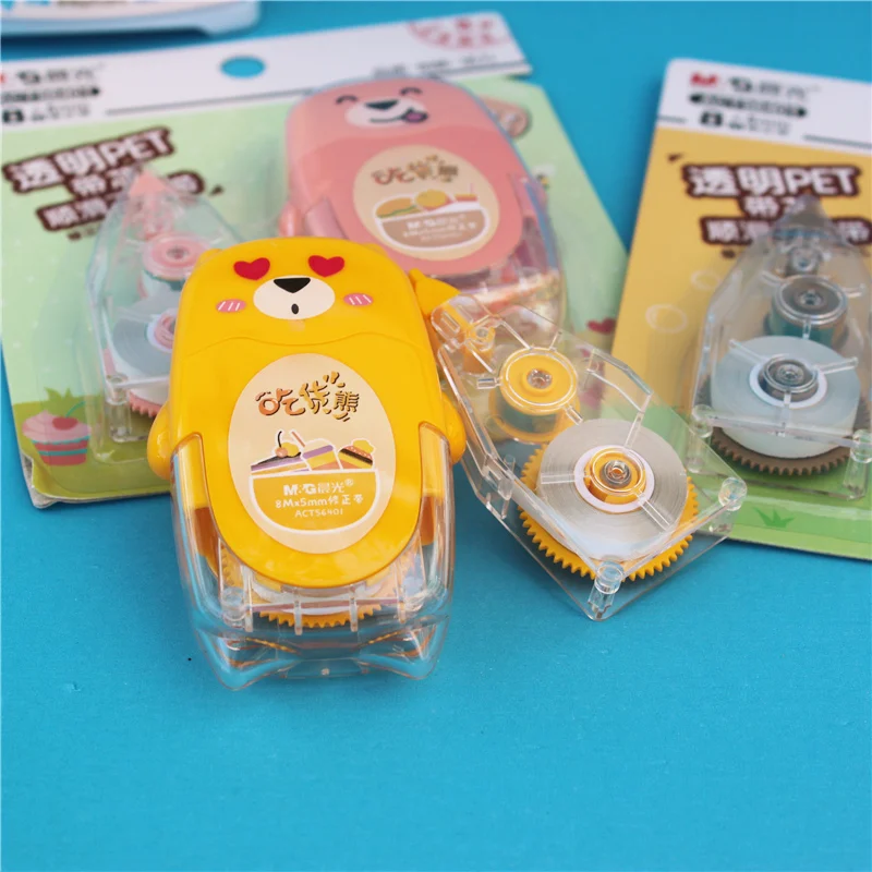 

1Piece cute bear 8m x 5mm correction tape Correction of writing errors office and school stationery style random