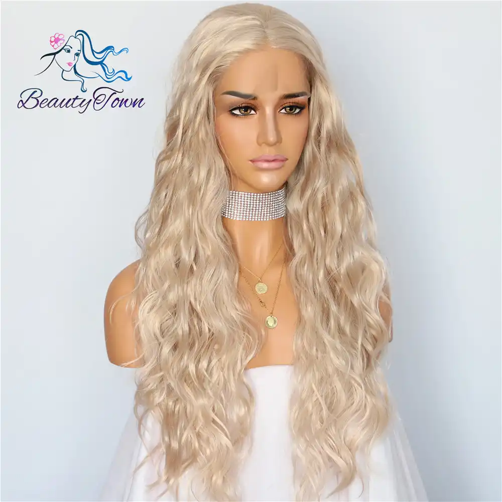 Beautytown Beige Blonde Color Natural Wave Heat Resistant Hair