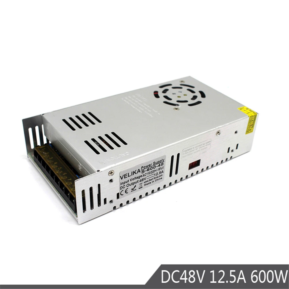 600 W 48 V 12.5A Мощность питания преобразователь драйвера AC110V 220 V постоянного тока до DC48V переключатель источника питания для 3D-принтеры шаговый двигатель машины