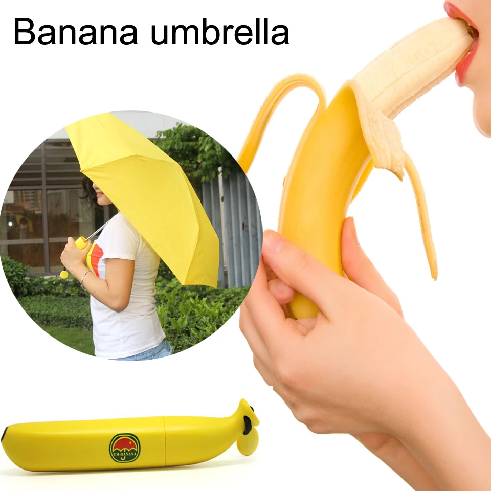 Banana shape sun umbrella Parasol Banana umbrella uv protection