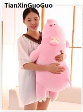 large 90cm cartoon cute prone pink pig plush toy very soft hugging pillow birthday gift h2200