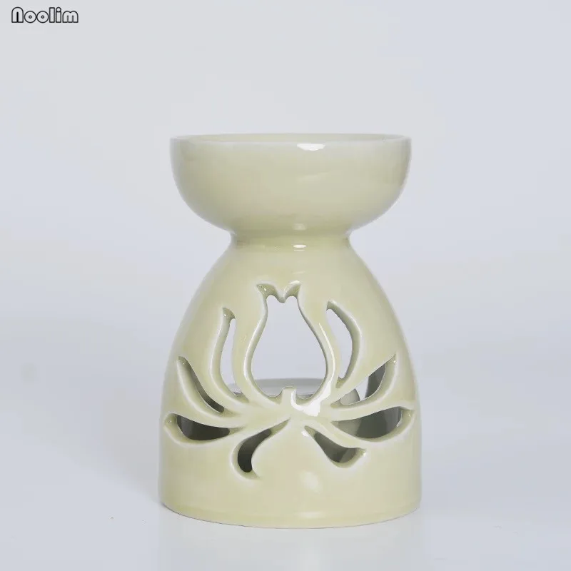 Керамический подсвечник Celadon, эфирное масло, горелка, масляная лампа, салон красоты, украшение для дома и офиса, ароматическая горелка, печь для ароматерапии - Цвет: F