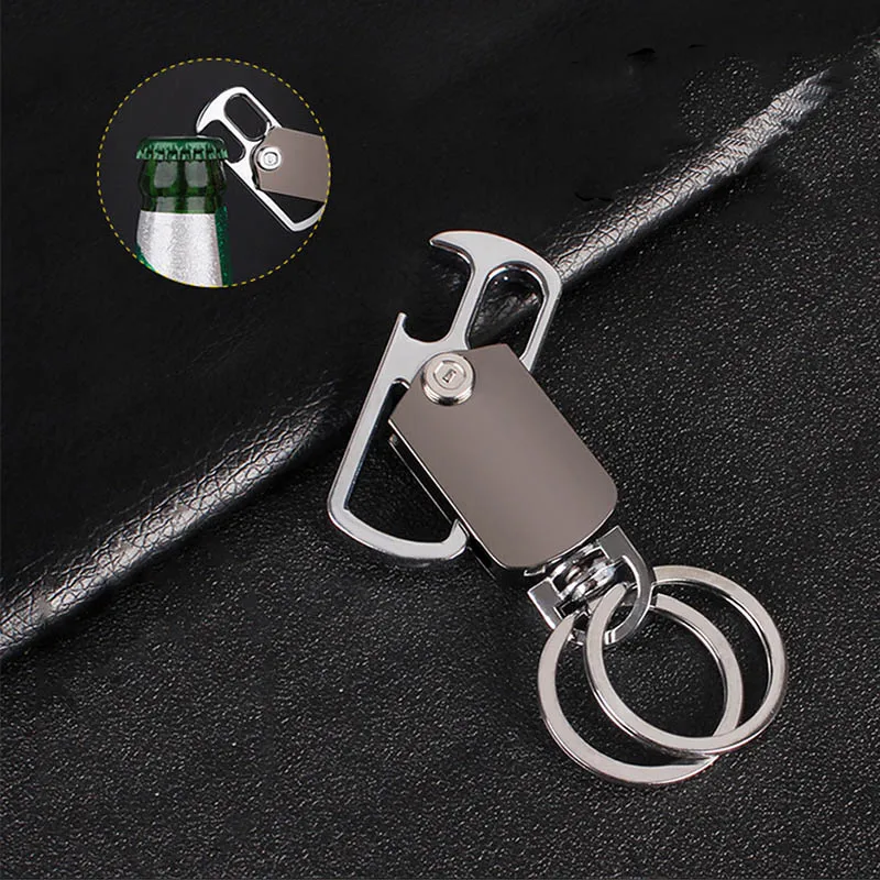 

BYCOBECY 2019 New Key Holder With Bottle Opener Fashion Key Wallets Keychain DIY EDC Car Key Organizer Metallic Housekeeper