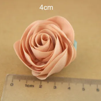 

10 pcs of 4cm Beautifully Crafted Curly Flowers Handmade Fabric Flowers Children Hair Accessories Clothing Decorative Flowers