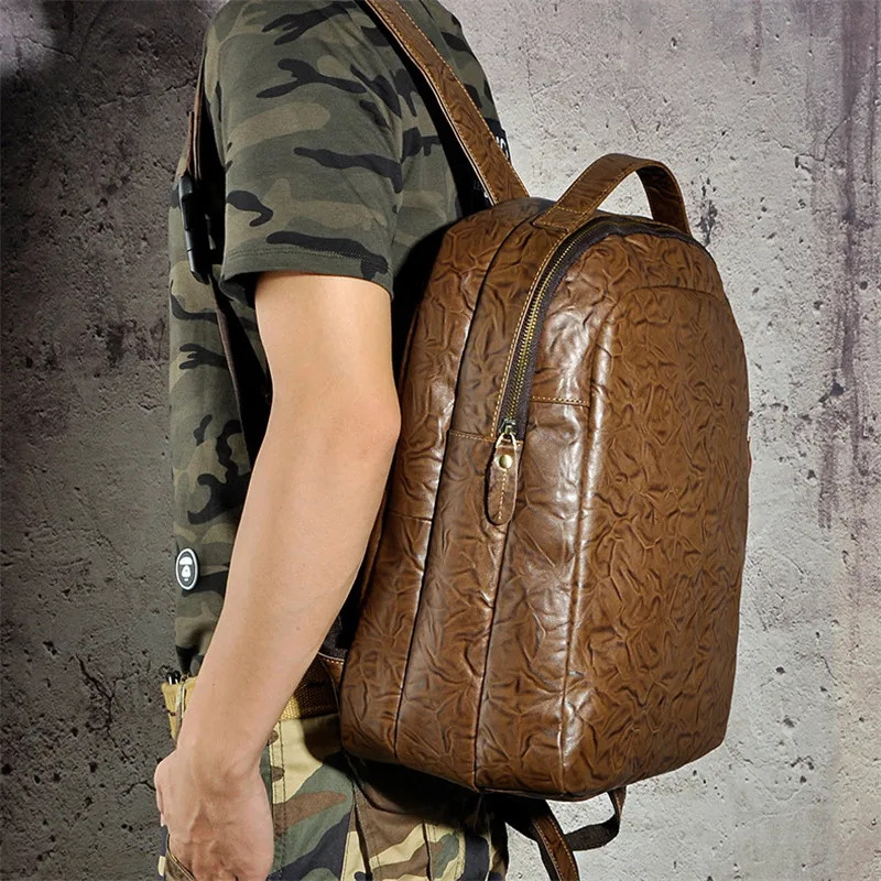 PNDME crazy horse кожаный мужской рюкзак простой ретро открытый водонепроницаемый путешествия большой емкости натуральная кожа ноутбук рюкзак