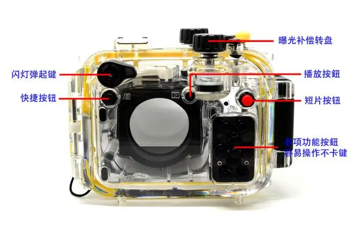 Водонепроницаемый подводный корпус камеры чехол для canon Powershot G15 объектив Meikon WP
