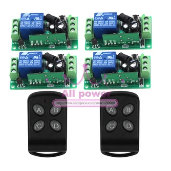 

High Quality Wireless RF Remote Control Switch, DC 12V 10A Remote Control Light Switch 2 Working Modes Jog & Self-locking