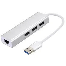 USB 3,0 гигабитный Ethernet адаптер с 3 портами концентратор к RJ45 Lan сетевой порт карты для Windows XP 7 8/Mac OS XXM8
