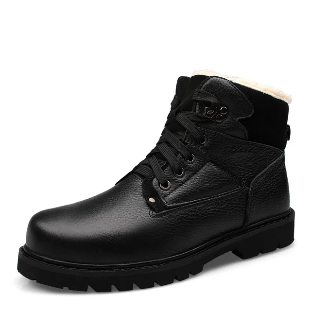 Buy VESONAL Winter Fur Non Slip Snow Boots Men Shoes Casual Brand Quality