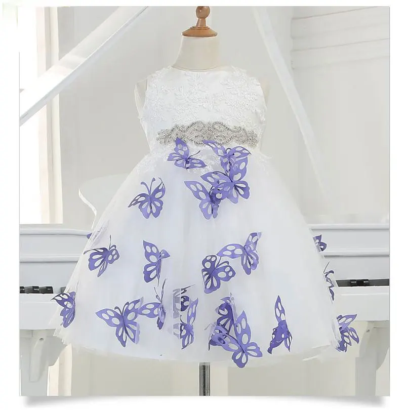 

newborn Girl Christmas Dresses with Bow infant Girl Princess Dress Diamond Belt Decoration Baby Party Birthday Dress for Wedding