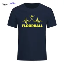 Мужская футболка Floorball Fan ECG для мужчин, Качественная мужская футболка с круглым вырезом и коротким рукавом, модная брендовая футболка