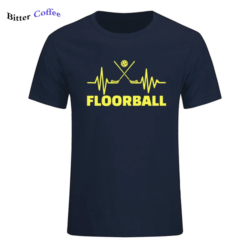 

Man's Floorball Fan ECG T Shirt For Men Quality Homme Tee Shirt O-neck Short Sleeve Fashion Brand T-Shirt Free Shipping