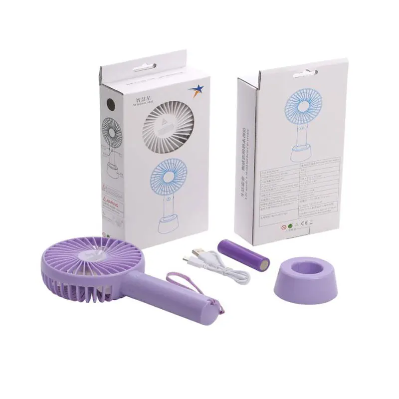 Mini ventilador de mano usb 3 enfriador de aire de color ventilador portátil Velocidad Ajustable 3 engranaje ventilador de batería recargable ventilador portátil