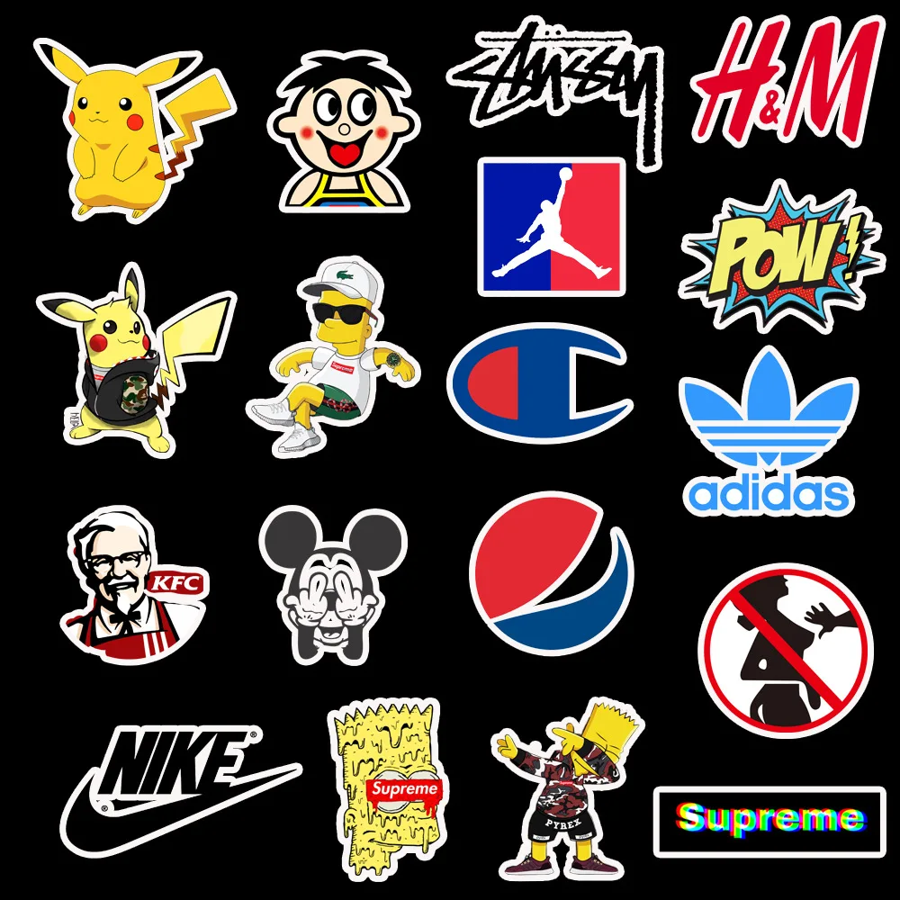 Etiqueta engomada del Graffiti de la marca de la manera 100 piezas portátil de la guitarra del ordenador portátil de la guitarra del agua del monopatín de la tabla de surf Etiqueta engomada del Graffiti de la marca de la manera 100 piezas portátil de la guitarra del ordenador portátil de la guitarra del agua del monopatín de la tabla de surf