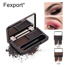 Fexport двойной цвет бровей порошок сочетание прочный водостойкий, легко декольте, макияж для бровей F6110