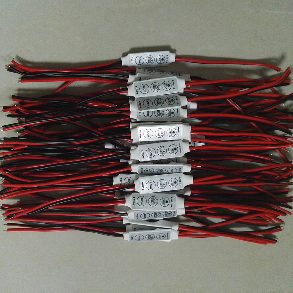

1PCS 12/24V Mini 3 Keys Single RGB Color LED Controller Brightness Dimmer for led 3528 5050 strip light Hot Wholesale