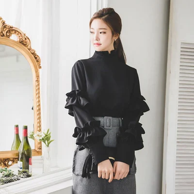 Aliexpress.com : Buy Ruffled Collar Women Blouse 2018