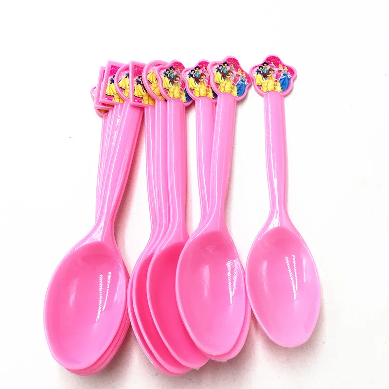 10pcs/lot kitty moue plastic spoons hello kitty plastic spoons birthday