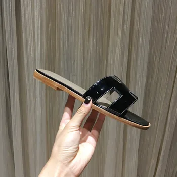 

Genuine Leather Sanlads Women New Arrival Style Casual Flip Flops Flats Woman Shoes Fashio Summer Slippers TIAN.QI.HUANG Brand