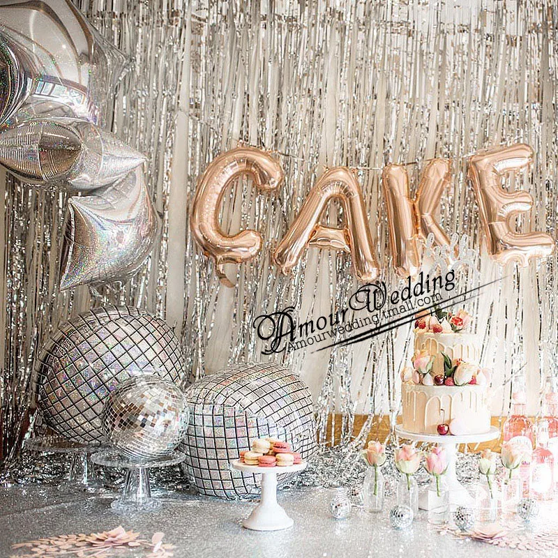 

20pcs 22inch 4D Round Disco Metallic Silver Dimensions Foil Balloons Wedding Birthday Party Decor Helium Inflatable Supplies