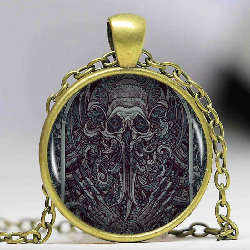 1 шт./лот модная подвеска Kraken Cthulhu и ожерелье с кабошоном винтажная длинная