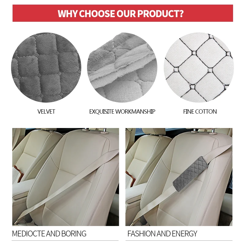 Car Seat Belt Shoulders Pads Covers Cushion Warm Short Plush Safety Belts Shoulder Cover Protection on Auto Interior Accessories seat belt covers,seat belt protection,seat belt protector,car seat belt accessory,safety belt shoulder guard