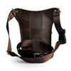 Crazy Horse Leather Men Design Classic Messenger Sling Bag Multi-function Fashion Travel Waist Belt Pack Leg Drop Bag 211-4 ► Photo 3/6