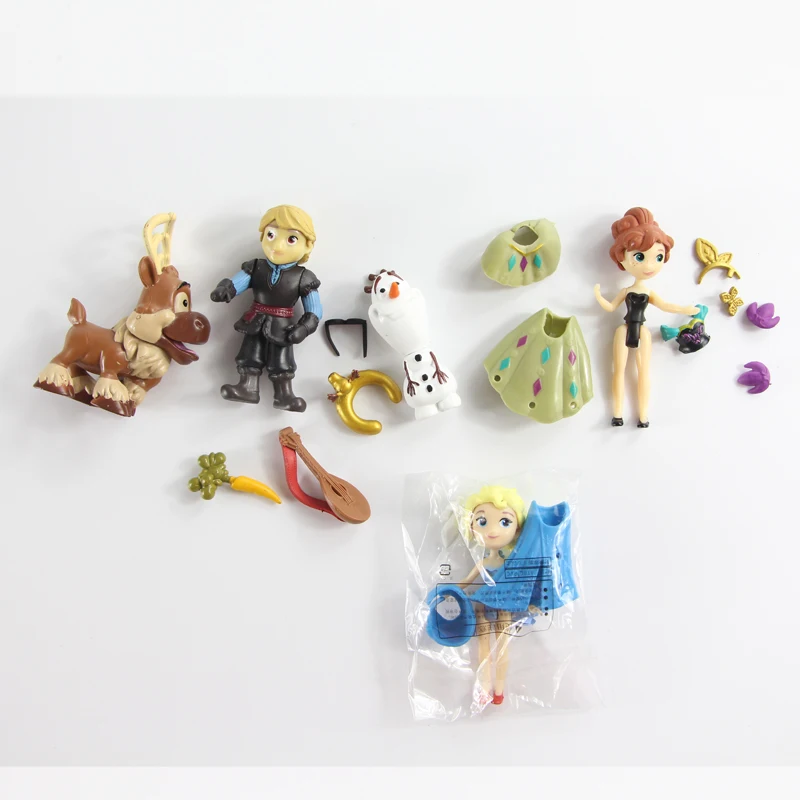 Замороженные 5 шт./компл. Kawaii сборка Эльза Анна Олаф Свен Кристофф фигурку