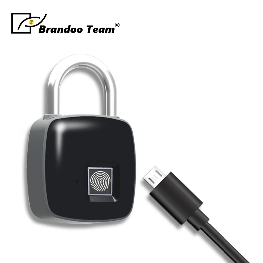 Умный Замок отпечатка пальца USB Перезаряжаемый интеллектуальный замок без ключа