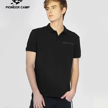 Пионерский лагерь футболка-поло Для мужчин s хлопок поло короткий рукав Для мужчин Поло рубашка с карманами Sportsjerseysgolftennis Топы ADP901188