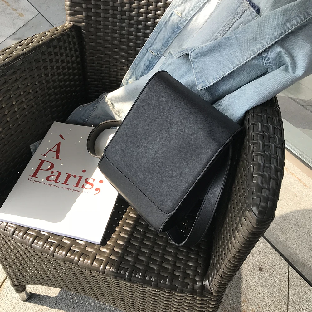 Designer Chic Sacs Rectangle À Marque Pu Satchel Cuir Main Messenger kaki Noir Grand Casual Épaule Femelle Sac Simple Femmes Carré YdY4qx0r