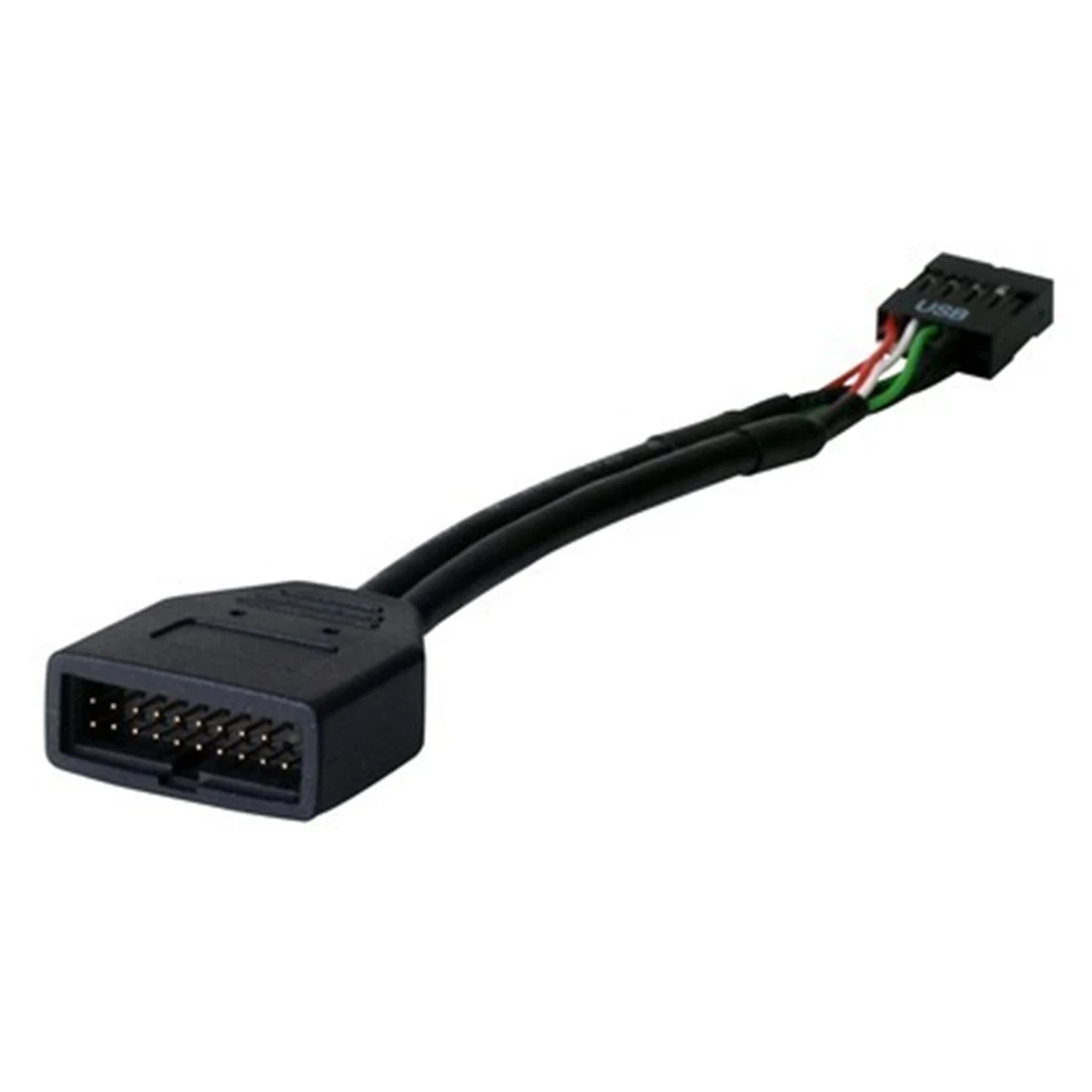 Etmakit 1 шт. адаптер черный USB 2 0 9 контактный корпус папа к материнской плате 3 20