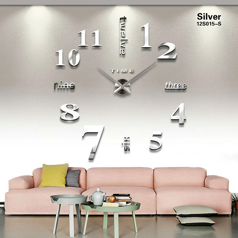 Horloge Murale Quartz 3D DIY Acrylique Miroir Autocollant Décoration Intérieure Horloge Murale Quartz 3D DIY Acrylique Miroir Autocollant Décoration Intérieure