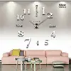 Horloge murale en quartz grande taille | Nouvelle décoration de maison, miroir acrylique, autocollant mural 3D, design moderne, unique mode, cadeau ► Photo 1/6