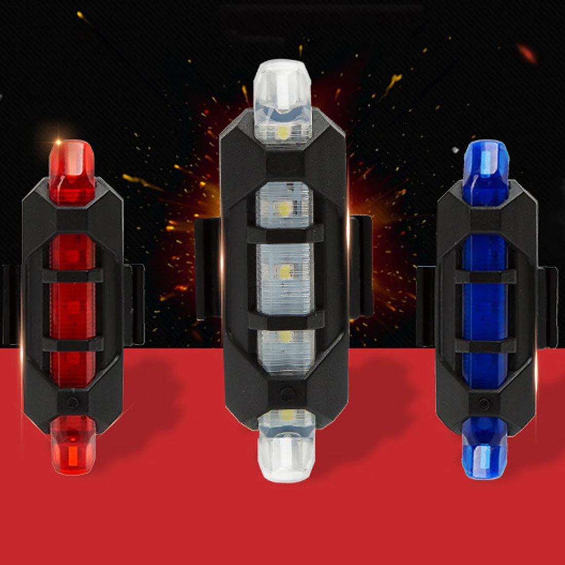 Горячий Перезаряжаемый USB светодиодный задний фонарь для велосипеда светильник