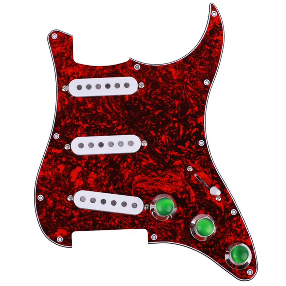 

Musical Instrument Accessories Electric Guitar Accessories Red Tortoise Shell Loading Panel S-S-S Pickguard Switch Pickup Sets