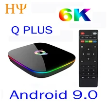 Allwinner H6 6 K Smart ТВ коробка Android 9,0 4 GB Оперативная память 64 GB 32 GB 4 ядра USB3.0 Playstore Youtube Q плюс PK TX6 Wi-Fi Декодер каналов кабельного телевидения