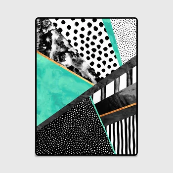 

Modern Fashion Abstract Print Door/Kitchen mat Living Room Bedroom Bedside Area Rug Decorative Carpet Blue Pink Green Black Dots