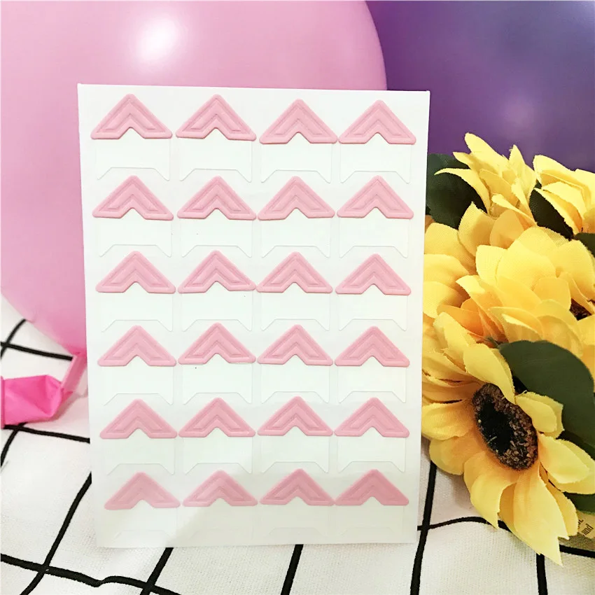 120 шт./лот(5 листов) DIY конфеты цвета винтажные Угловые крафт-бумажные наклейки для фотоальбомов рамка украшения Скрапбукинг - Цвет: Розовый