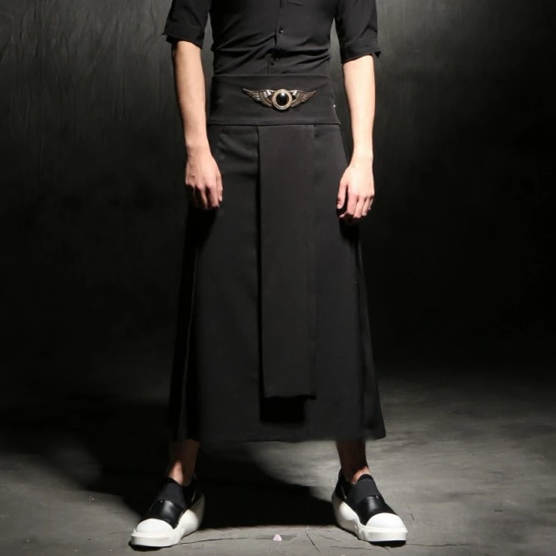 調節可能なウエスト男性のカジュアルスカートパンツパンクヒップホップアバンギャルド男性ファッションショーズボンナイトクラブ衣装スタイリスト服 Fashion Pants Pants Fashionfashion Trousers Aliexpress