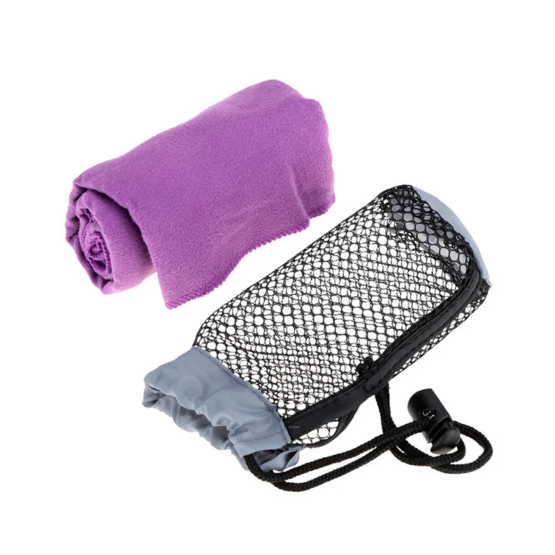 Уличные ультралегкие компактные быстросохнущие полотенца для кемпинга, походов, рук, путешествий, вязаные купальные полотенца - Цвет: Фиолетовый