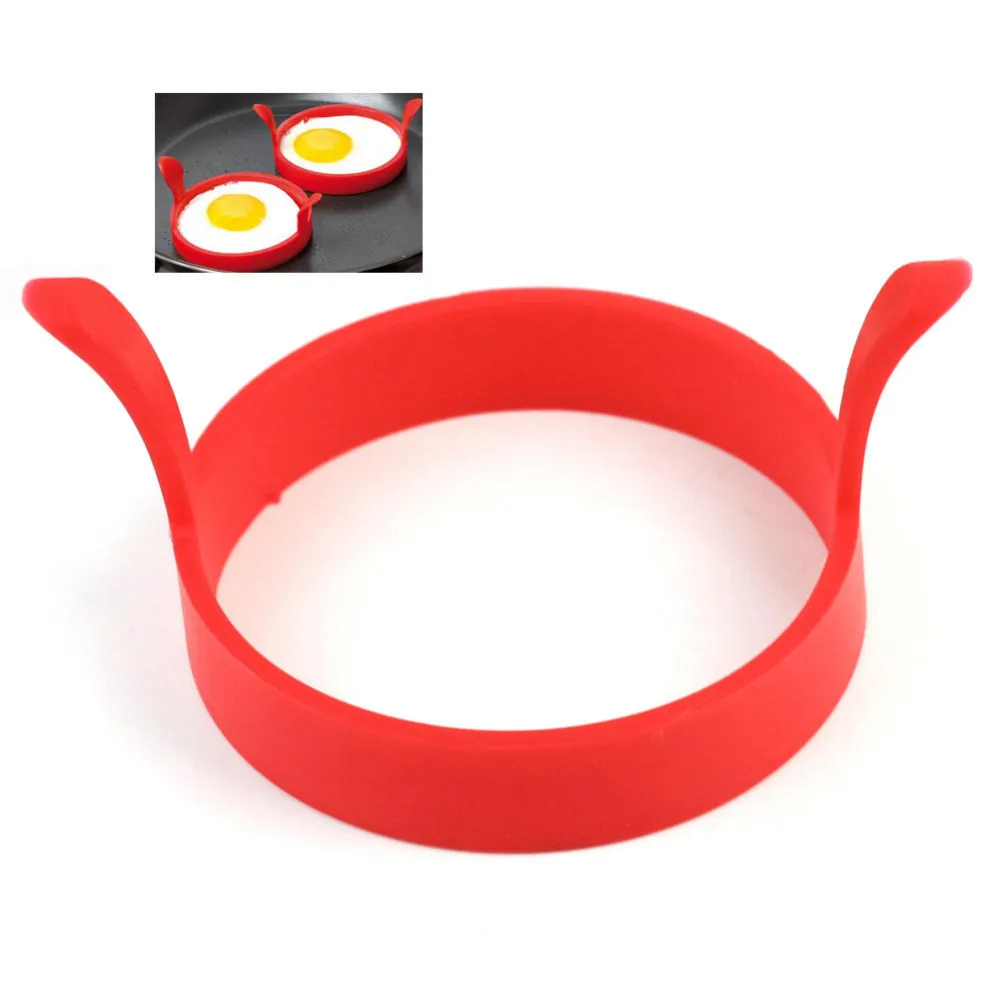 Новинка 4 шт. круглое Силиконовое жареное яйцо кольцо форма духовой печи Poacher яичный пирог Poach форма для кольца кухонный инструмент