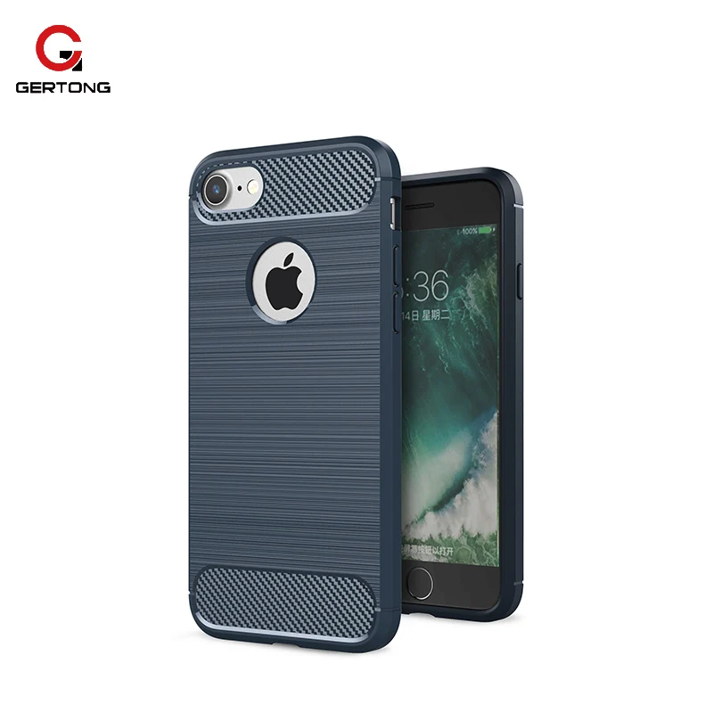 cheap Soft Silicone Phone Cover For iPhone X 7 Cover TPU Carbon Fiber Case For iPhone X 7 7 Plus 6 6s 6 Plus 6s Plus 5 5s SE