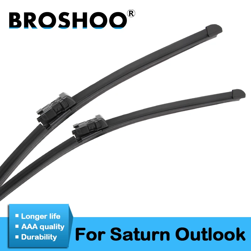 

BROSHOO Car Windscreen Wiper Blades Soft Rubber For Saturn Outlook 2007 2008 2009 2010 Fit Push Button Arm Auto Accessories