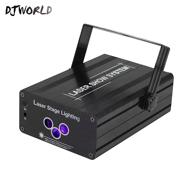 

2PCS Three Eyes Red Green Blue Color Laser Stage Effect Lighting For Dance Floor DJ Disco Party And Christmas Decorations